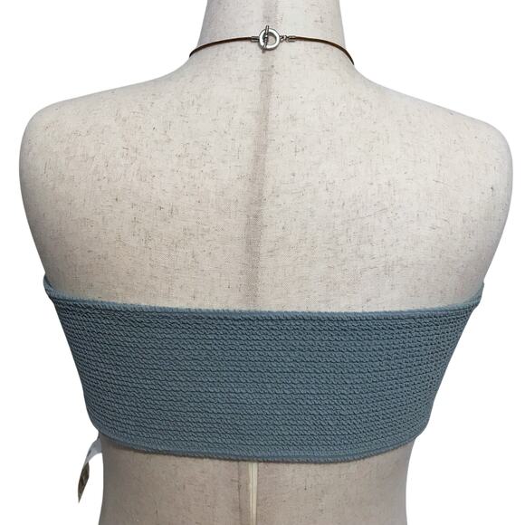 LA Hearts by Pacsun NWT Teal Bandeau Swim Top Women L - Picture 5 of 6